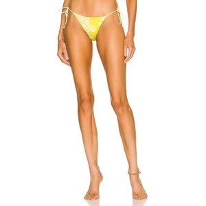 Melissa Simone String Bikini Bottom Yellow & White